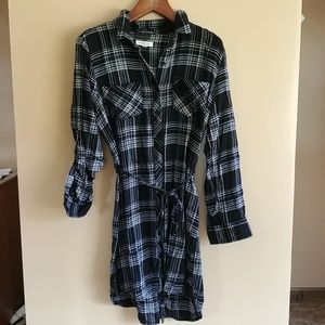 Flannel shirtdress